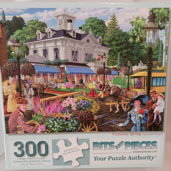 Bits and Pieces "Victorian Spring" 300 Large Piece Puzzle by Joseph Burgess - Picture 1 of 2